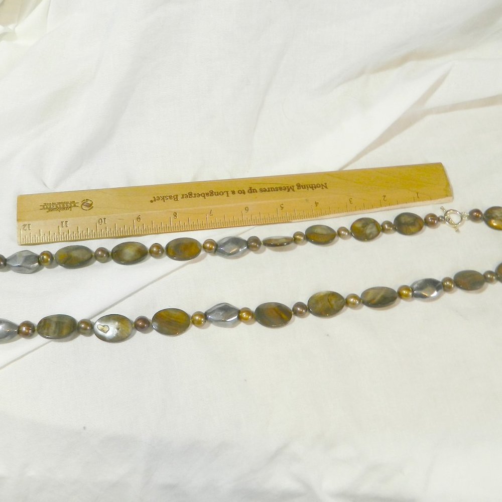 Simon Sebbag Hematite & Tiger Eye Necklace - Picture 5 of 6